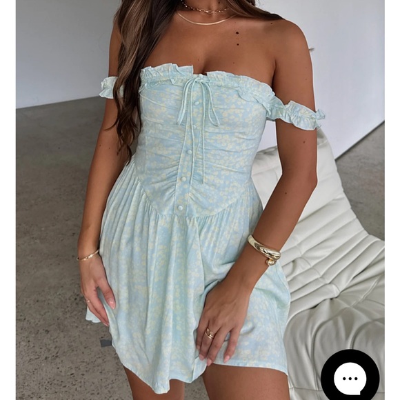 NWT white Fox Boutique Hearts Flutter Mini Dress Bluebell Meadows size XS - Picture 1 of 4